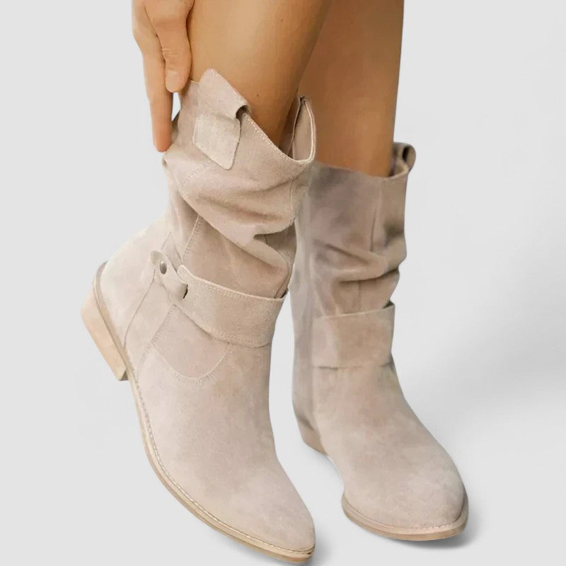 Elyse | Bottes western avec tige froncée