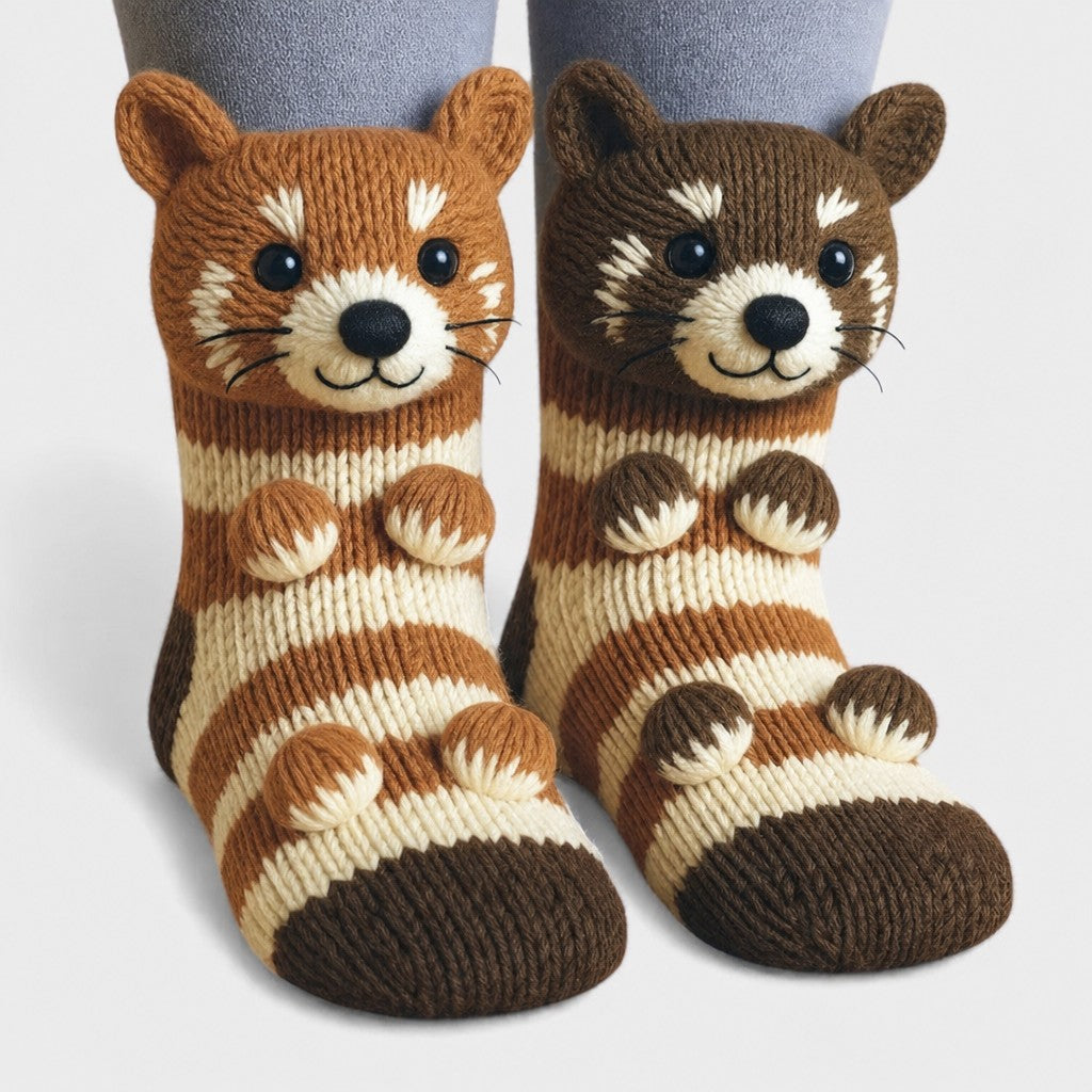 Pilar, chaussettes de raton laveur